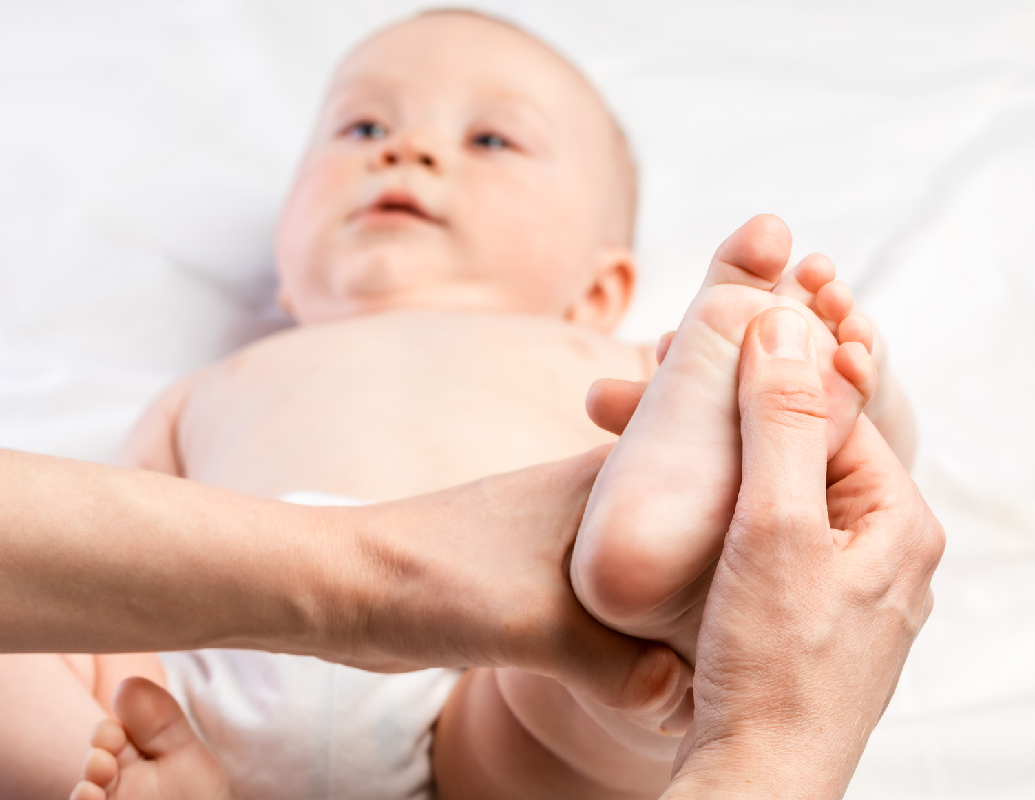 Child Receiving Osteopathic Foot Massage